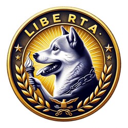 Libertarian Dog 로고